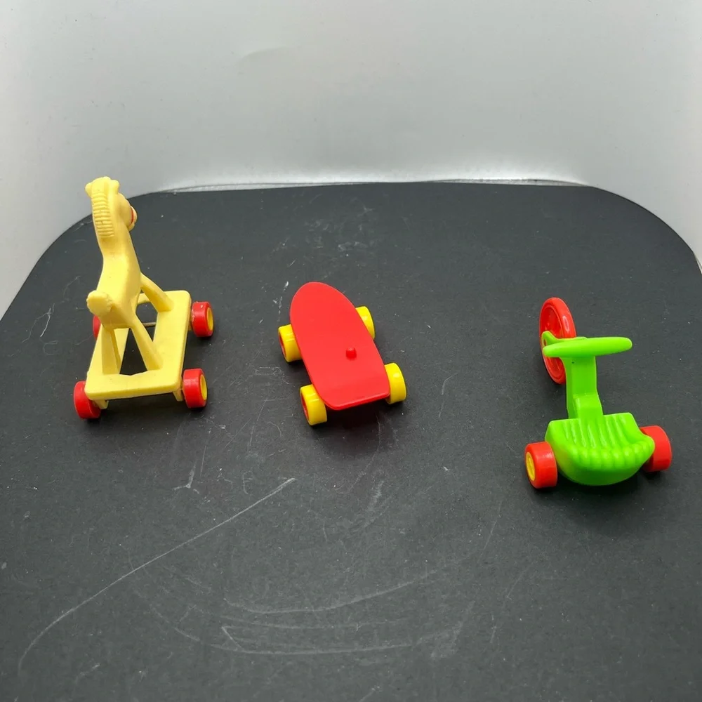 Colorful Kids Toy‎ Set with Horse, Skateboard, and Tricycle
